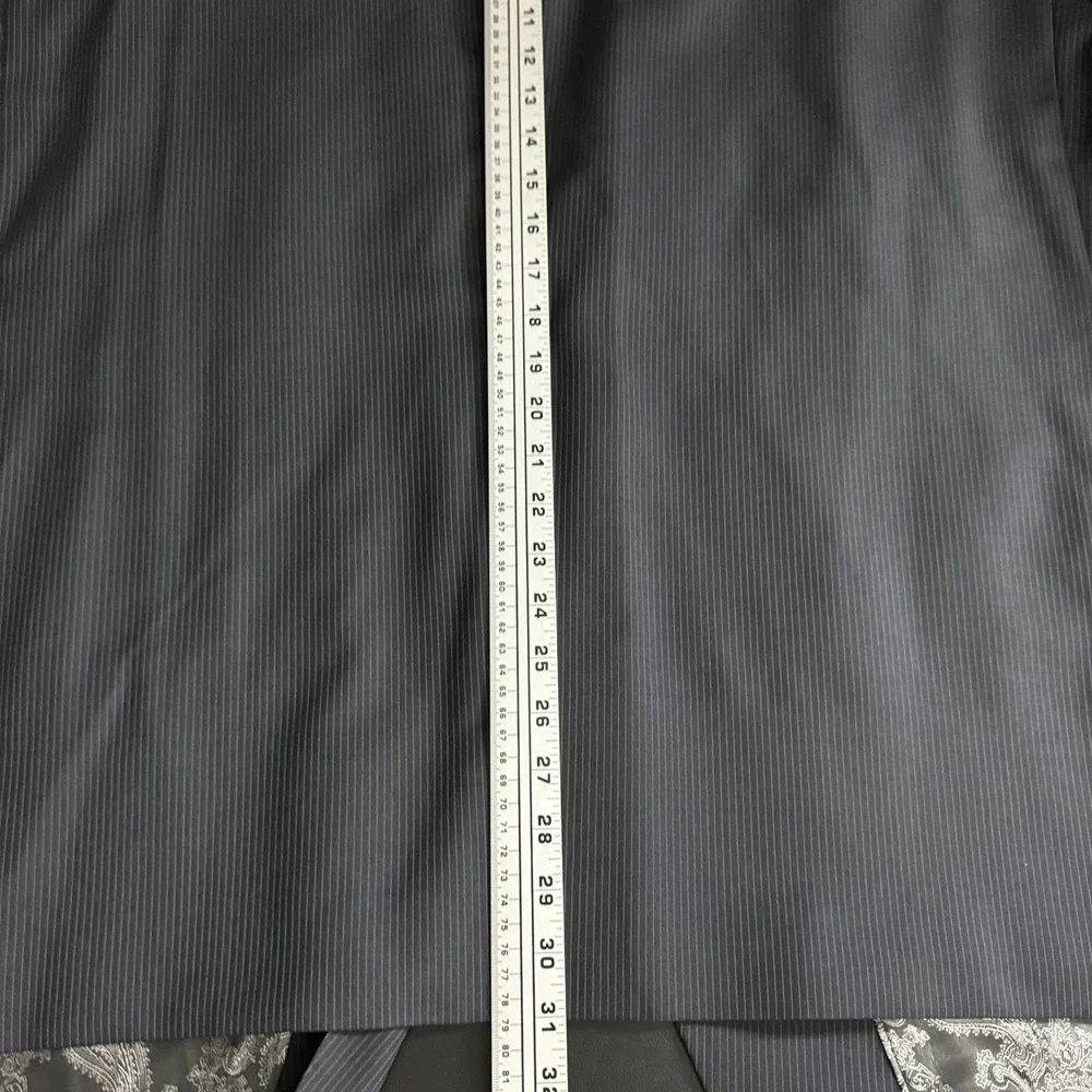 Jiwani Suit‎ Mens 60R 52x25 Charcoal Gray Pinstripe Drago Super 150s Wool Custom